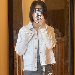 Point Zero white denim jacket